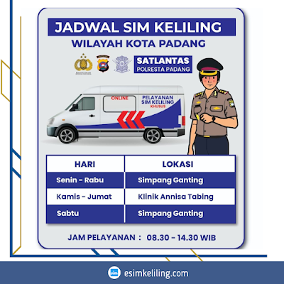 Jadwal SIM Keliling Kota Padang